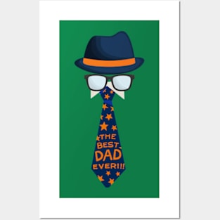 Hat glasses bow tie best fathers gifts Posters and Art